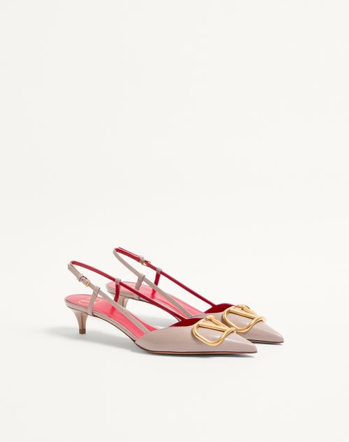 Valentino Garavani - Vlogo Signature Calfskin Slingback Pump 40mm / 1.6 In. - Poudre - Woman - Shoes