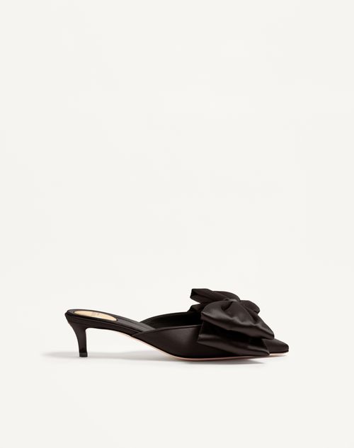 Valentino Garavani Zapato Bajo Sin Talón Yolande De Satén Con Tacón De 45 mm Mujer Negro 38