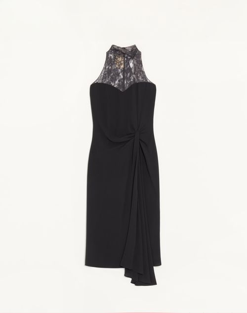 Valentino - Abito In Georgette - Nero - Donna - Abiti