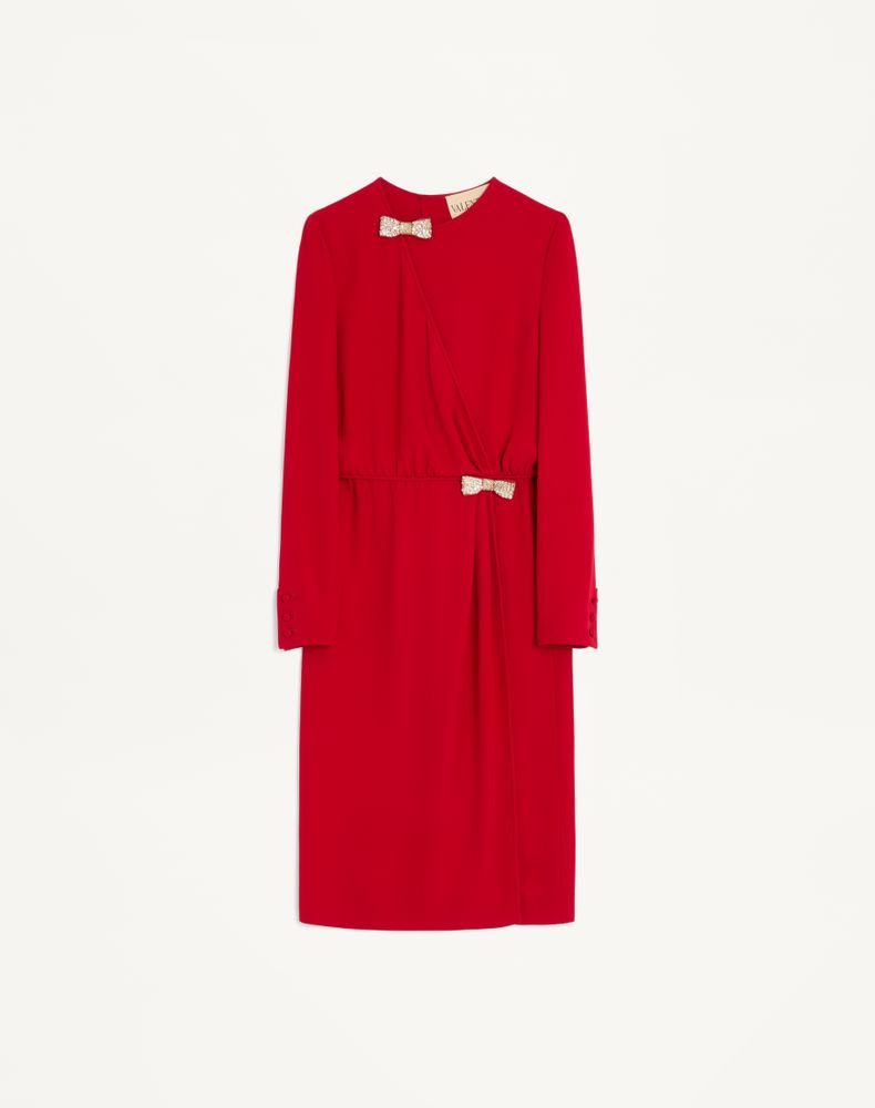Valentino Women's Paris Embroidered Cady Couture Midi Dress Woman 48