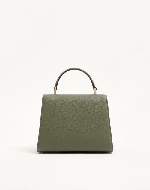 Valentino Garavani - Valentino Garavani Vsling Small Handbag In Grainy Calfskin - Military Green - Woman - Top Handle Bags