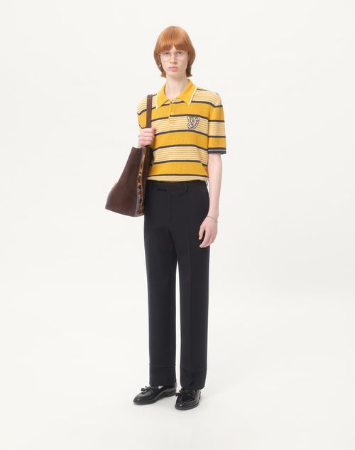 Valentino - Wool Gabardine Pants - Navy - Man - Pants And Shorts