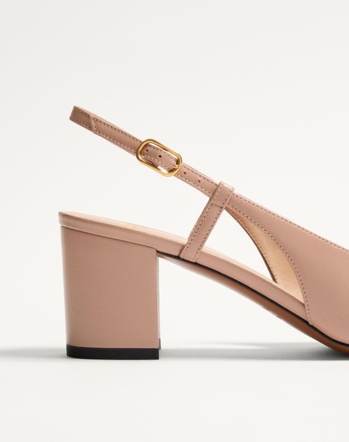 Valentino Garavani - Valet Du Roi Kidskin Slingback Pumps 60mm - Rose Cannelle/garnet - Woman - Pumps