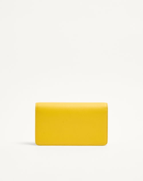 Valentino Garavani - Vlogo Signature Mini Shoulder Bag In Grainy Calfskin - Yellow - Woman - Wallets And Small Leather Goods