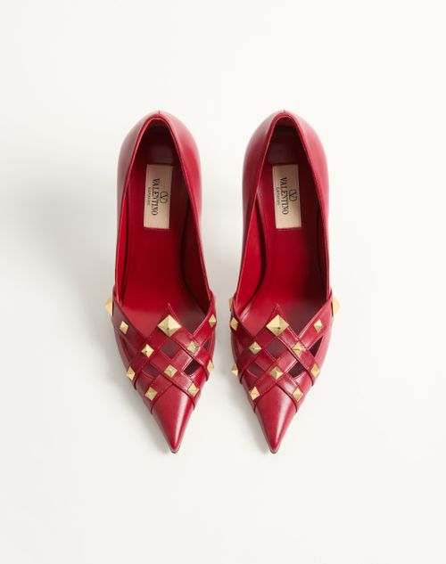 Valentino Garavani - Studdy Kidskin Pumps 100mm - Red - Woman - Pumps