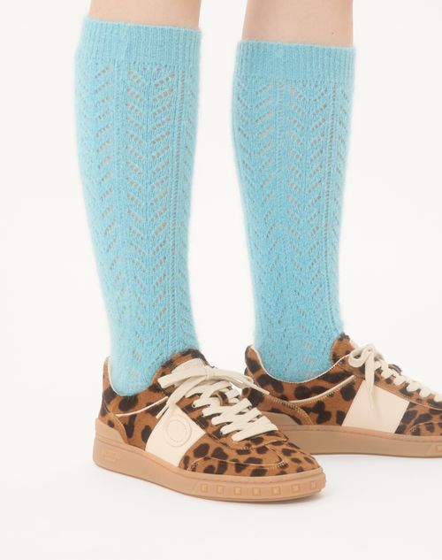 Valentino Garavani - Upvillage Trainer In Pony-effect Calfskin Leather - Animal Print - Woman - Sneakers
