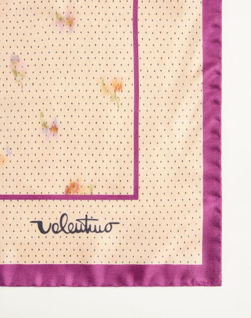 Valentino Garavani - Papier Floral Silk Scarf - Butter/multicolour - Woman - Soft Accessories
