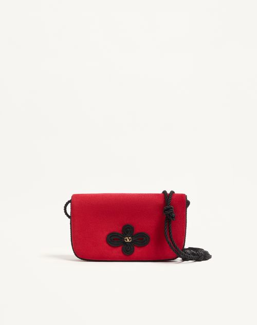 Valentino Garavani - Sans Fin Mini Suede Shoulder Bag - Red - Woman - Clutches