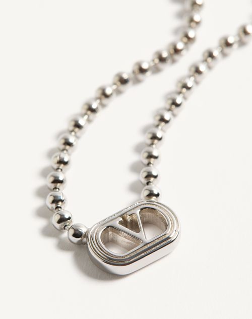 Valentino Garavani - Ovalette Metal Necklace - Transparent - Man - Jewelry