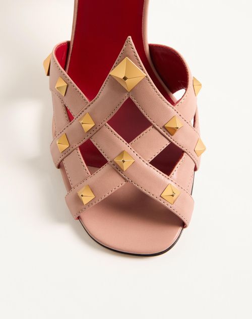 Valentino Garavani - Studdy Kidskin Sandal 100mm - Pink - Woman - Sandals