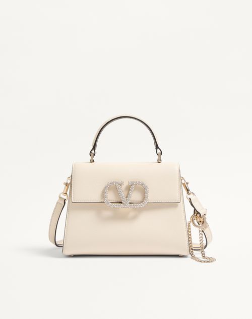 Valentino Garavani Small Vsling Handbag With Jewel Logo Woman Ivory Onesize