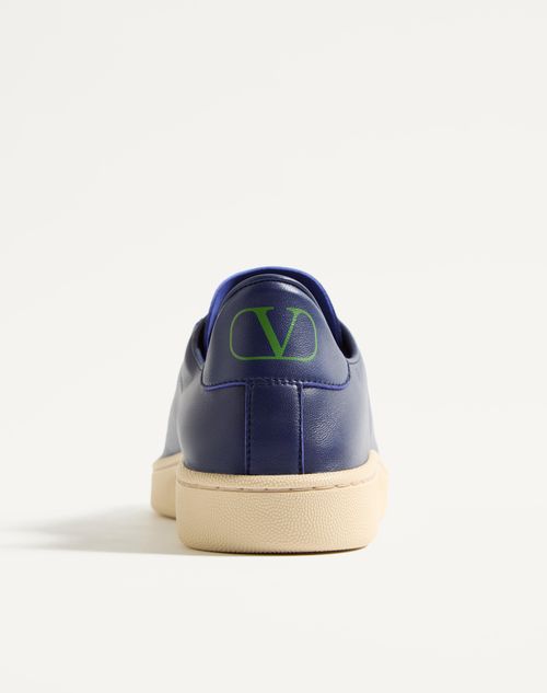 Valentino Garavani - Royco Sneaker In Nappa Calfskin - Indigo - Man - Sneakers