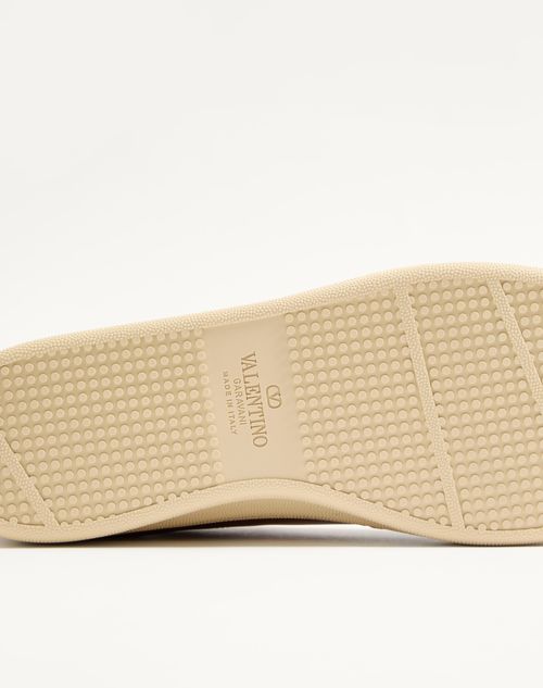 Valentino Garavani - Royco Sneaker In Nappa Calfskin - Tobacco - Man - Sneakers