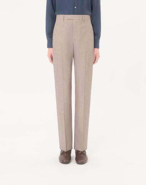 Valentino - Pantalone Valentino In Lana Boutonnè - Grigio Chiaro - Uomo - Pantaloni E Shorts
