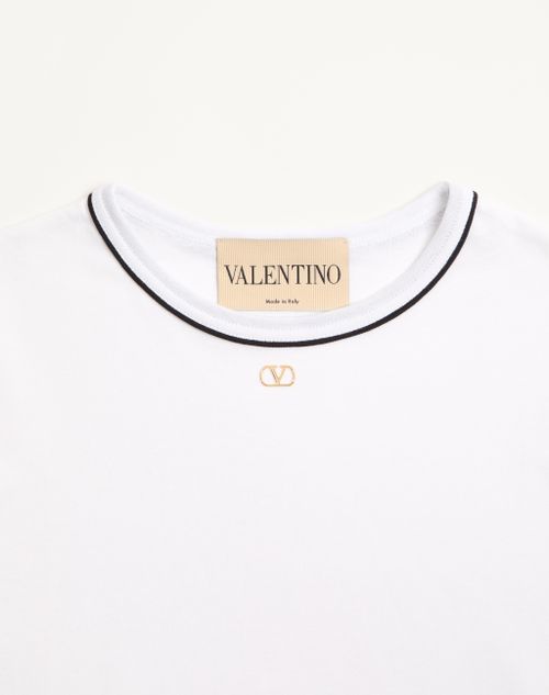 Valentino - Cotton Jersey T-shirt - White - Woman - T-shirts And Sweatshirts