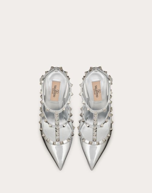 Valentino Garavani - Rockstud Mirror-effect Pump With Matching Straps And Studs 100mm - Silver - Woman - Pumps