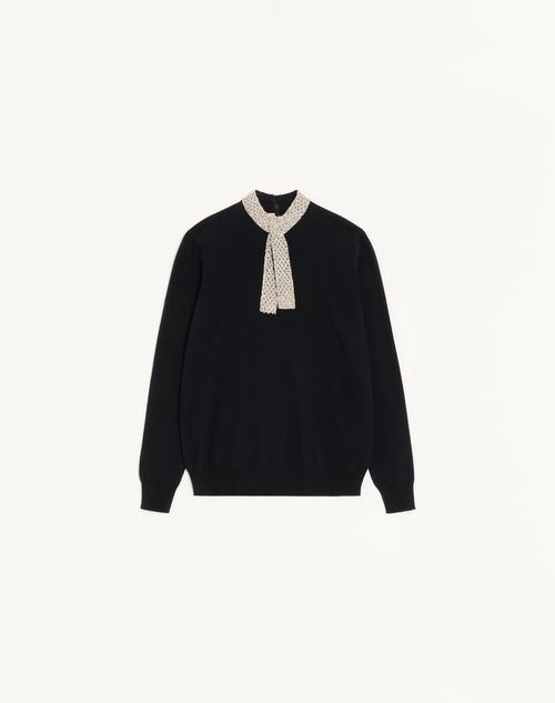 Valentino - Embroidered Wool Jumper - Black - Woman - Knitwear