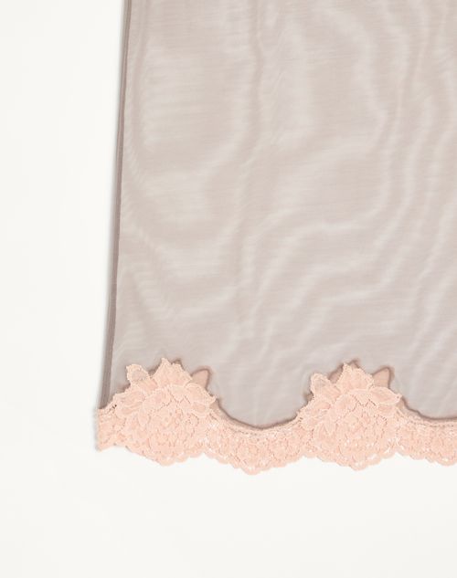 Valentino - Gonna Midi In Tulle - Grigio - Donna - Lingerie