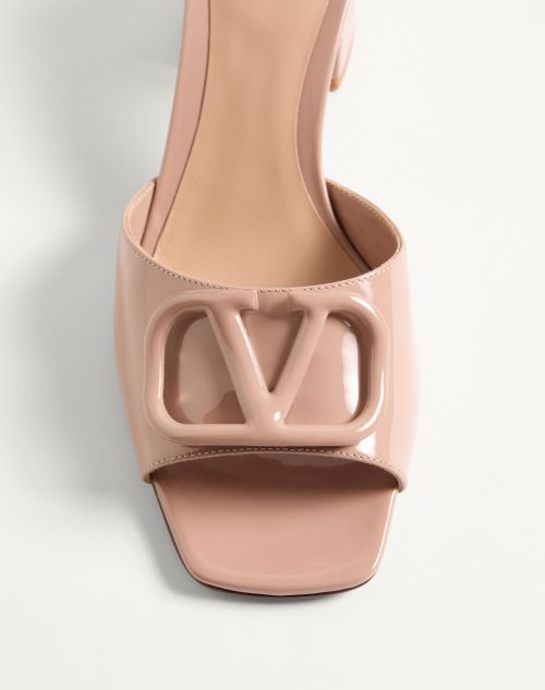 Valentino Garavani - Sandalo Slide Vlogo Signature In Vernice 60mm - Rose Cannelle - Donna - Sandali