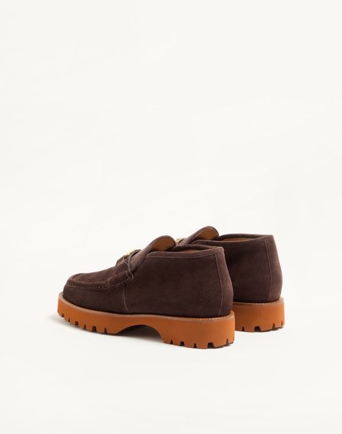 Valentino Garavani - Bota Al Tobillo Lord Chunky De Serraje - Testa Di Moro - Hombre - Botas