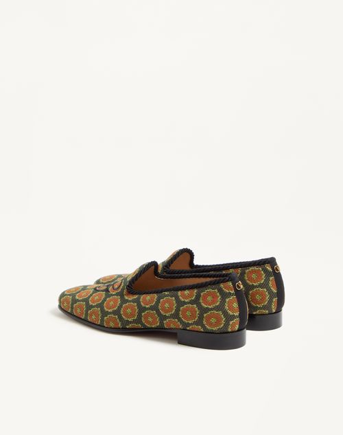 Valentino Garavani - Les Alcôvettes Loafer In Jacquard Fabric - Multicolor - Man - Loafers And Driver