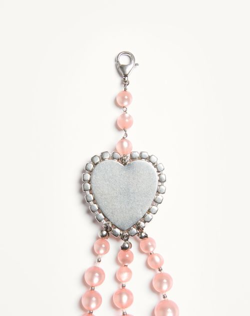 Valentino Garavani - Coeur Hyperbole Necklace In Metal, Resin And Crystals - Pink - Woman - Fashion Jewelry