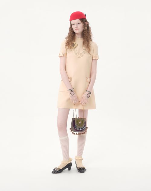 Valentino - Vestido Corto De Crepe Couture - Abedul - Mujer - Vestidos
