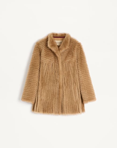 Valentino - Shearling Coat - Honey - Woman - Coats And Outerwear