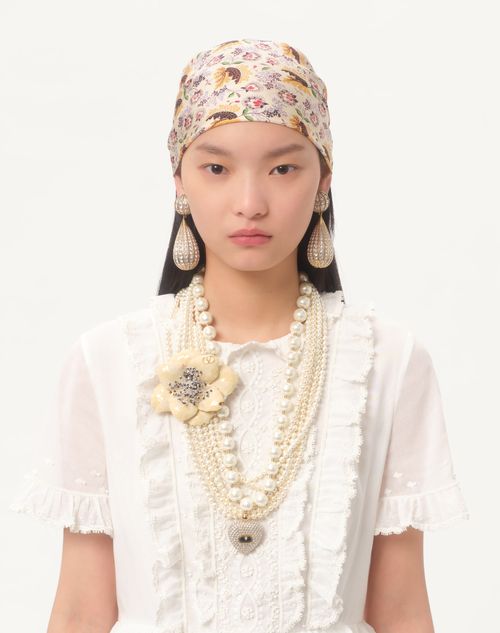 Valentino - Robe Courte Brodée En Organza - Gardénia - Femme - Robes