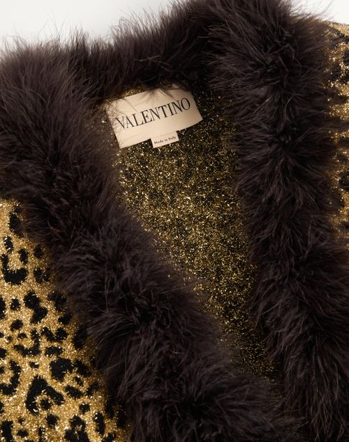 Valentino - Jacquard Animal Print Lurex Knit Jacket - Animal Print - Woman - Jackets And Blazers