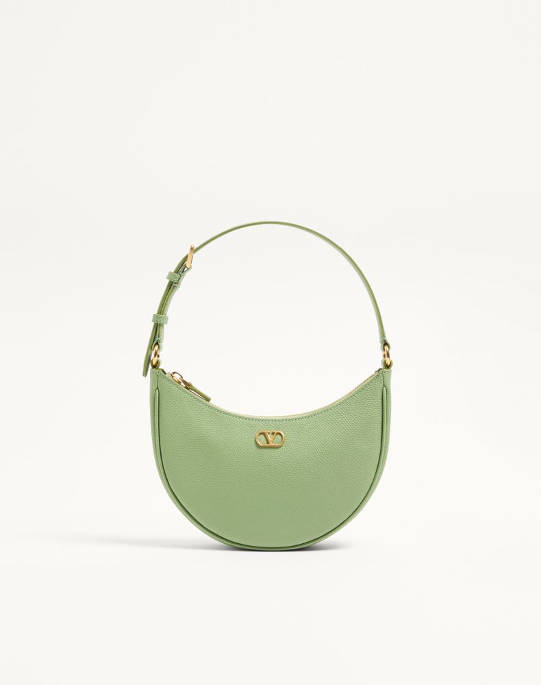 Valentino Garavani Women's Mint Vlogo Signature Mini Hobo Bag In Grainy Calfskin Woman Uni