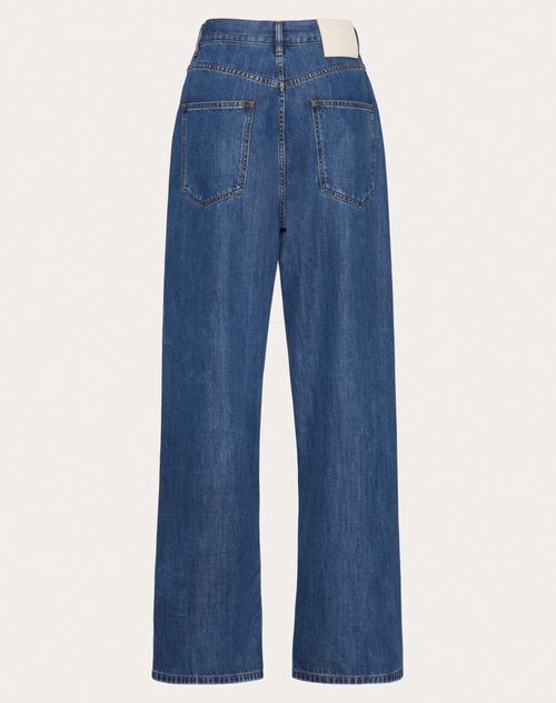 Valentino - Blue Medio Denim Pants - Denim - Woman - Denim
