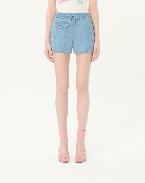 Valentino - Denim Shorts - Denim - Woman - Denim