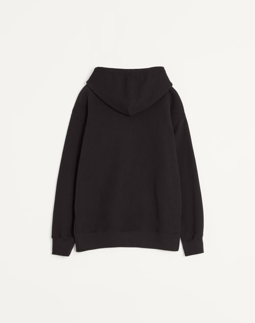 Valentino - Cotton Sweatshirt With Le Chat De La Maison Patch - Black/butter - Man - T-shirts And Sweatshirts