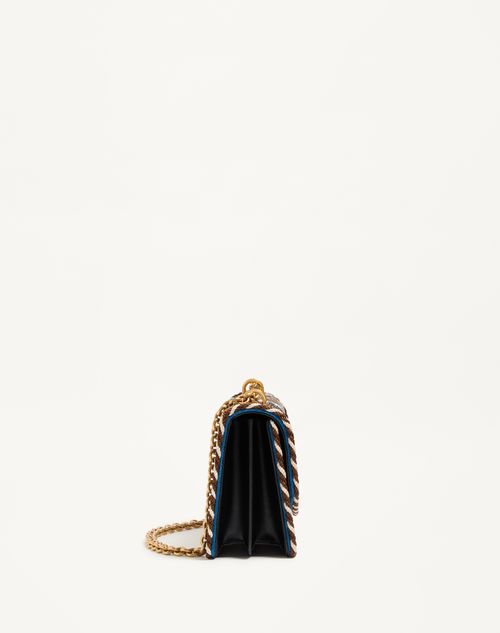Valentino Garavani - Valentino Garavani Vain Embroidered Shoulder Bag - Multicolor/black - Woman - Shoulder Bags