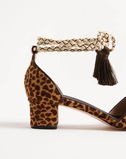 Valentino Garavani - D'orsay Bondie Pump In Pony-effect Calfskin 45mm - Animal Print - Woman - Pumps