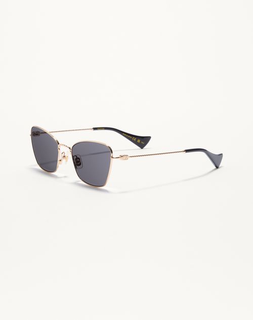 Valentino - Metal Cat-eye Eyewear - Gold/grey - Unisex - Eyewear