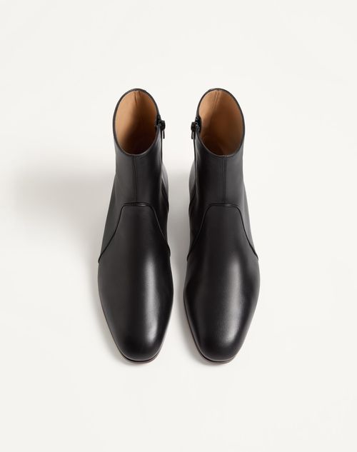Valentino Garavani - Pat Ankle Boot In Kidskin - Black - Man - Boots