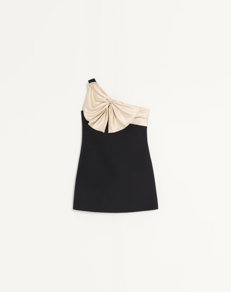 Valentino Women's Black Crepe Couture Short Dress Woman 46