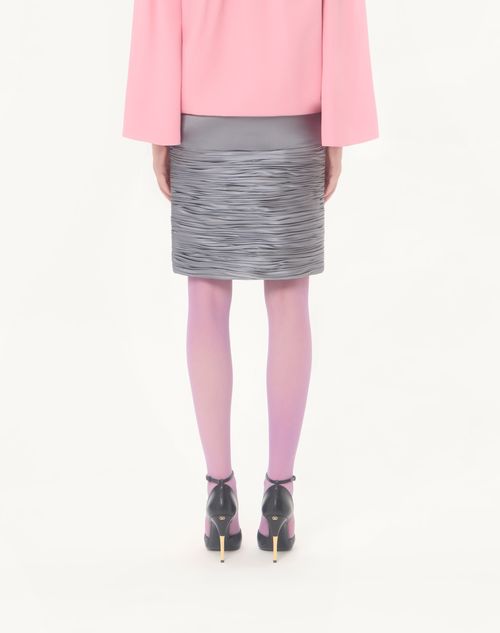 Valentino - Cady Satinrock - Grau - Frau - Röcke