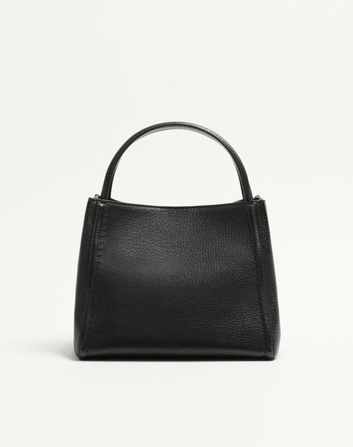 Valentino Garavani - Valentino Garavani Alltime Medium Handbag In Grainy Calfskin - Black - Woman - Top Handle Bags