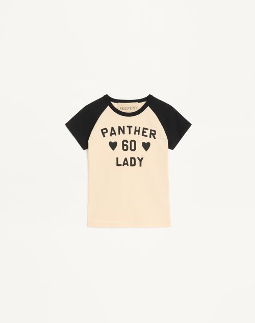 Valentino T-shirt En Coton À Imprimé Chez  Femme Bouleau/noir Xl