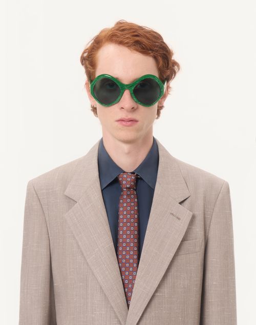 Valentino - Valentino Single-breasted Jacket In Boutonné Wool - Light Grey - Man - Coats And Blazers