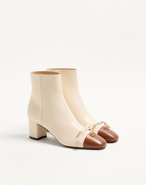 Valentino Garavani - Valet Du Roi Kidskin Leather Ankle Boot 60mm - Butter/tobacco - Woman - Boots