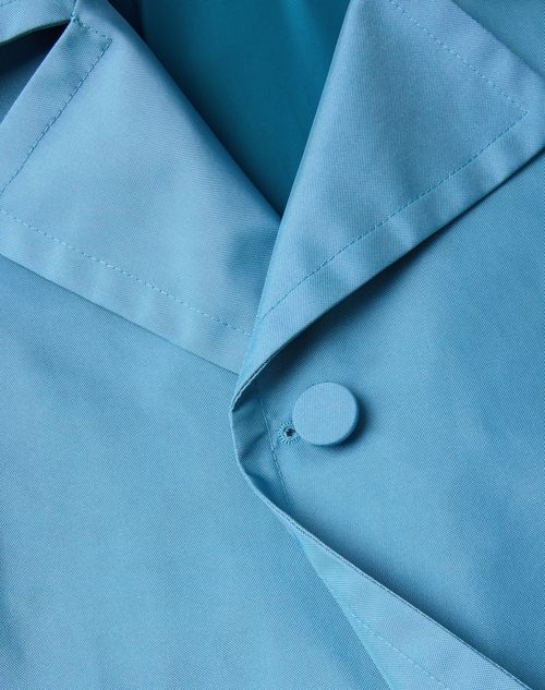 Valentino - Single-breasted Nylon Coat - Slate Blue - Man - Coats And Blazers