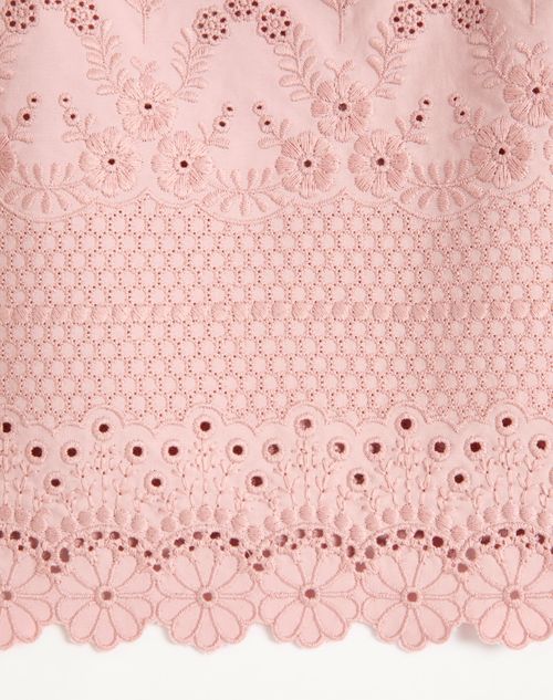 Valentino - Top In Sangallo Fleurs Ajours Margheritine - Rosa - Donna - Camicie E Top