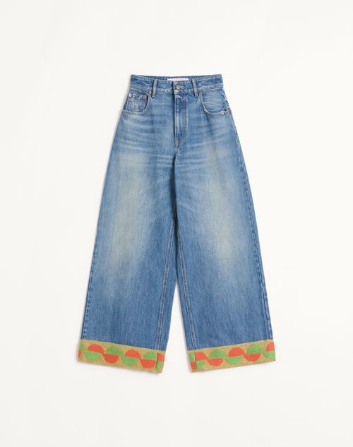 Valentino - Denim Trousers - Denim - Woman - Denim