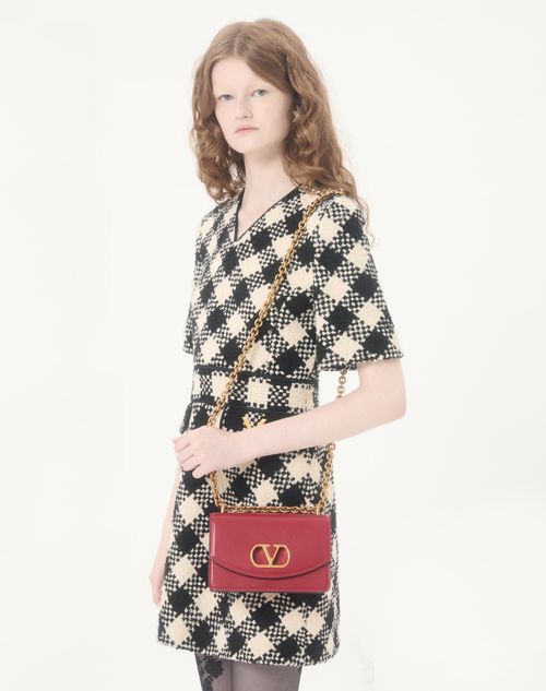 Valentino - Damier Tweed Dress - Birch/black - Woman - Dresses