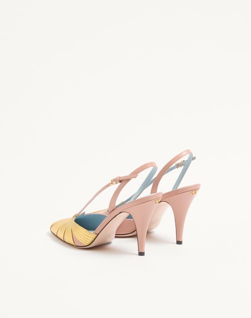 Valentino Garavani - Foliefoliage Kidskin Slingback Pump 90mm - Pink - Woman - Pumps