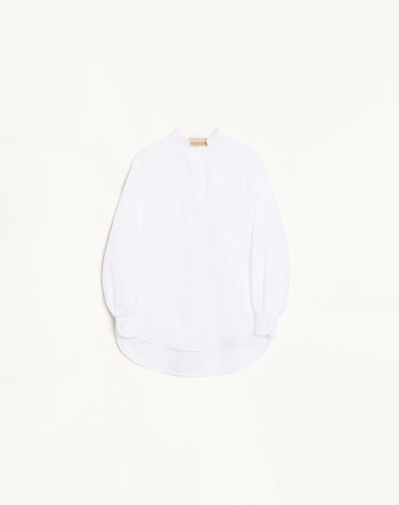 Valentino Women's White Cotton Popeline Top Woman 48